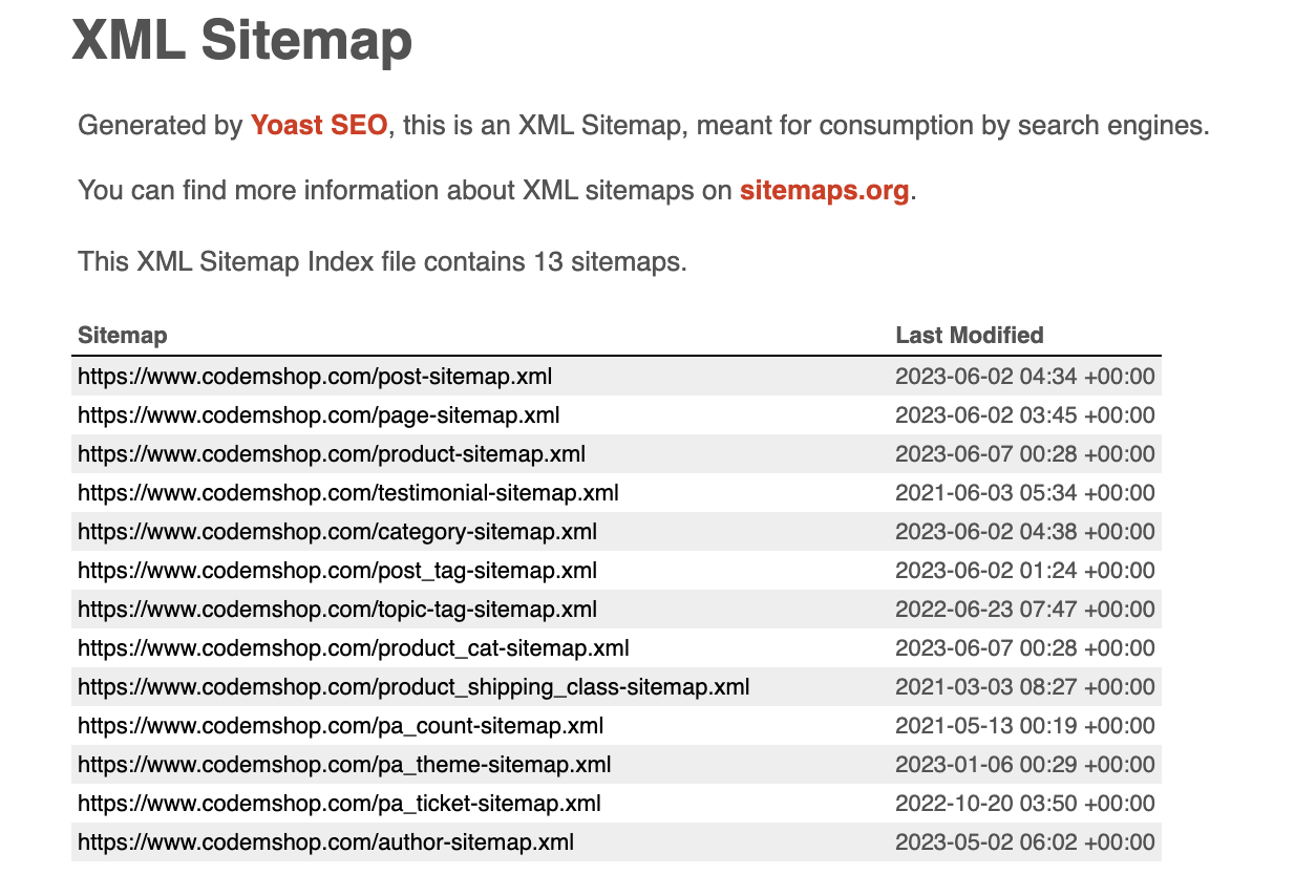 XML Sitemap-검색이 잘되는 쇼핑몰